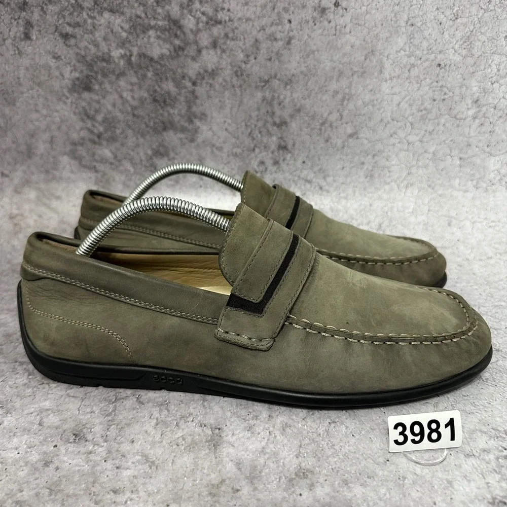 ECCO Classic Moccasin 2.0 Penny Loafer Mens 44 EU 10-10.5 US Grey Slip